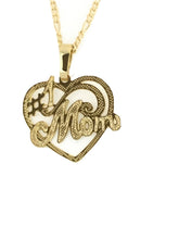 Mom's #1 Heart Necklace 14K Gold plated Pendant charm Mothers' day Gift Mamá