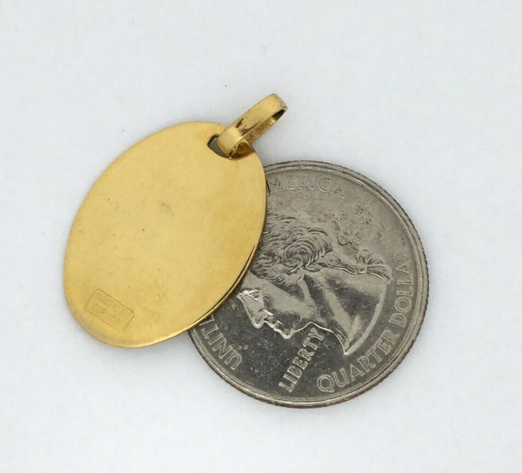 18k Gold Plated Baptism Gift Catholic Medal Pendant Necklace Regalo de Bautizo