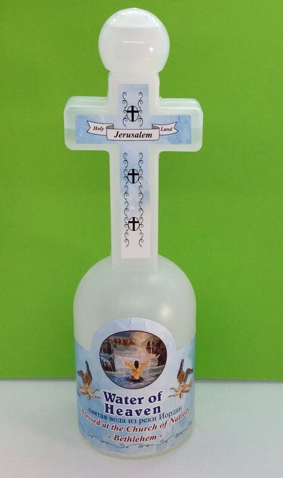 Holy Water of Heaven Blessed Jordan River Cross Bethlehem Holy Land Gift Rosary