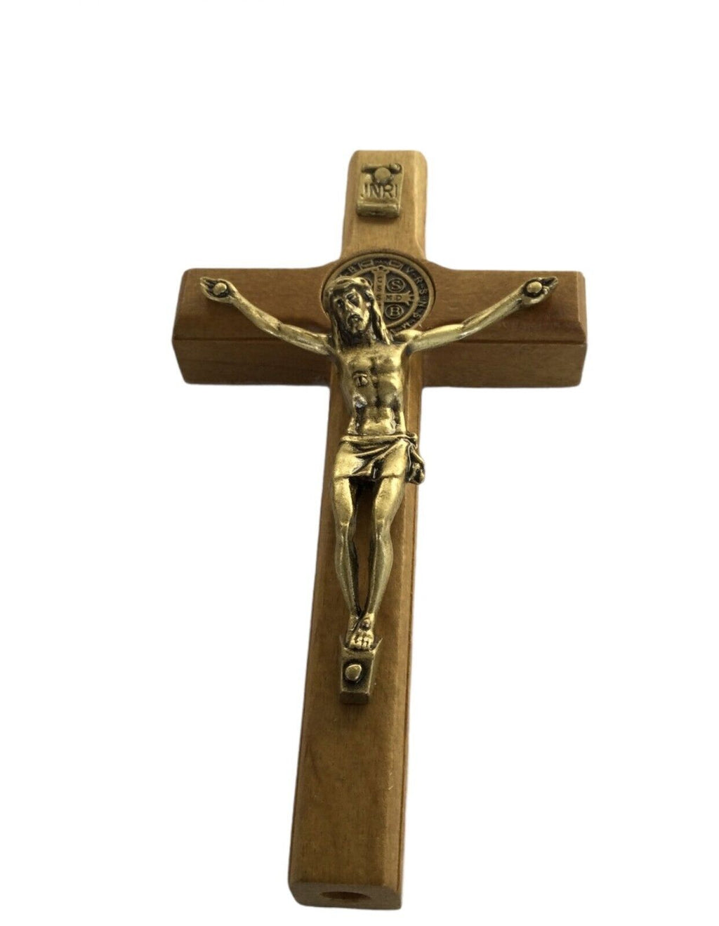 5.5" Wood Standing Table Wall Cross Crucifix Home Altar Shrine  Catholic Benito 