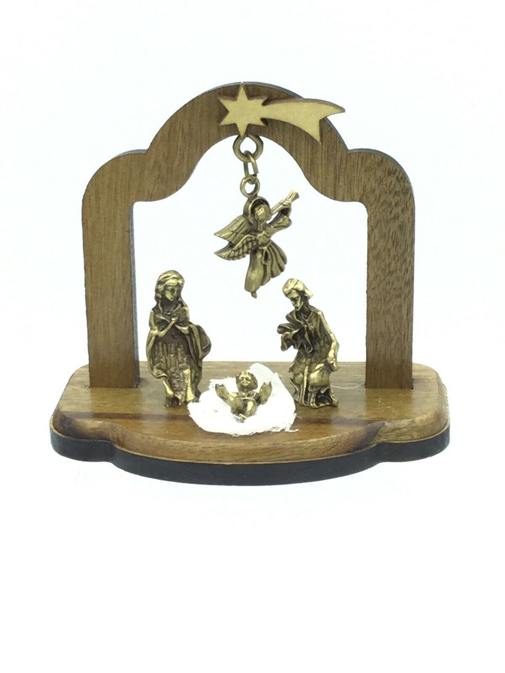 3" Wooden Nativity Scene Mary Joseph and Baby Jesus Holy Family  Christmas gift 