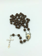 Brown Rosary Saint St. Anthony with Jesus Catholic Necklace Prayer San Antonio