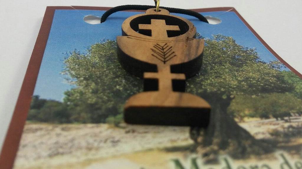 12 First communion Olive wood Chalice Primera Comunión Cáliz Jerusalem Recuerdo