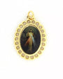 Divine Mercy Catholic Religious Medal Pendant Gold Plated Jesus  Misercordioso