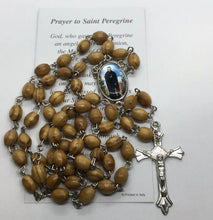 Saint Peregrine Catholic Rosary olive wood Jerusalem San Peregrino Rosario New