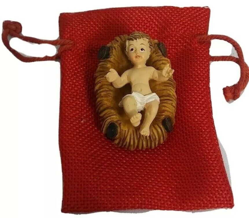 Baby Jesus Crib 2" Figurine Christmas Holiday Gift Jesus nativity set Bethlehem.