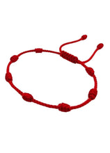 PULSERA/ROJA/DE/SIETE/NUDOS RED CORD SEVEN Knots BRACELET kabala Protection 