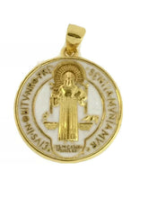 Catholic Saint St Benedict Medal Necklace Pendant Stainless Steel Cross Exorcism