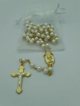 First Holy Communion faux pearl White pearl Rosary Rosario de Primera comunión