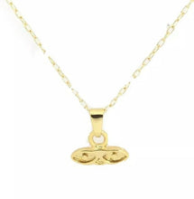 18K GOLD PLATED GOLD ENAMEL ST LUCY LUCIA EVIL EYE PROTECTION PENDANT BABY NECKL