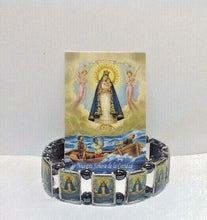 religious catholic Caridad del Cobre stainless steel Bracelet hematite stretch