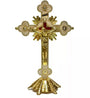  Beige & Gold Catholic Altar Standing Wall Jesus  Crucifix INRI Jerusalem 8.2"