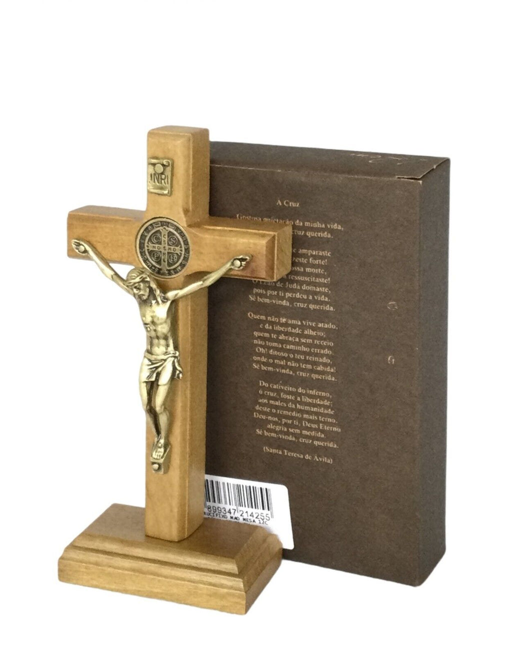 5.5" Wood Standing Table Wall Cross Crucifix Home Altar Shrine  Catholic Benito 