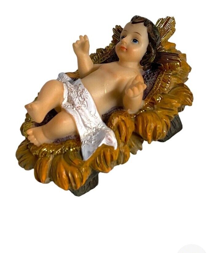 Baby Jesus Manger 5 Inch Figure Nino Jesus  Christmas Religious Gift