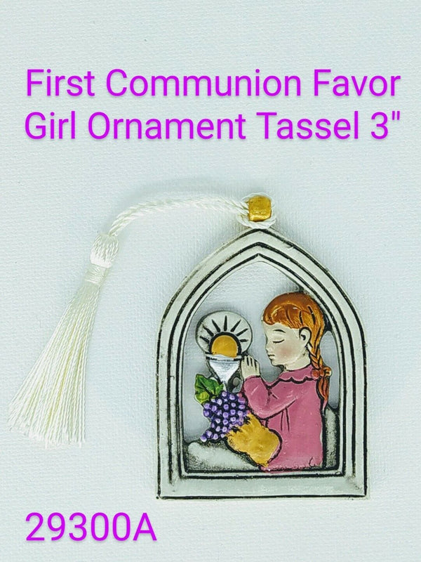 12 FIRST COMMUNION FAVORS Girl Tassel RECUERDOS Primera Comunión para Nina Resin