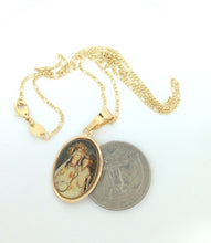 14KT Gold Filled Virgen de La Mercedes Medal Pendant, 3/4