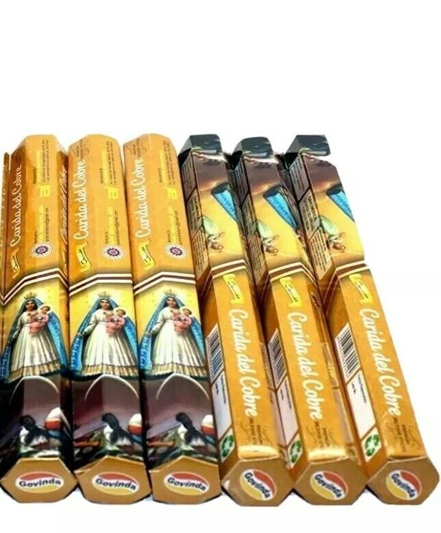 Govinda Incense Caridad Del Cobre 120 Incense Sticks,Masala Coated Incense Oshún