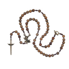 Rosary Necklace of Saint Michael the Archangel in wood