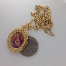 Stainless steel catholic medal Virgen mary Coromoto of Venezuela pendant 1 3/16