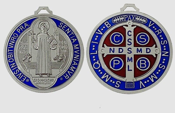 Huge St BENEDICT Medal Protection Excorism's St.Saint Medal 5” Enamel Wall Medal