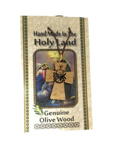 First Holy communion cross Olive wood Jerusalem Necklace pendant Charm lot of 12