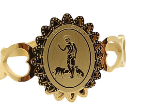 Saint Lazarus bracelet pulsera San Lazarus Babalú-Ayé stainless steel acero cuba