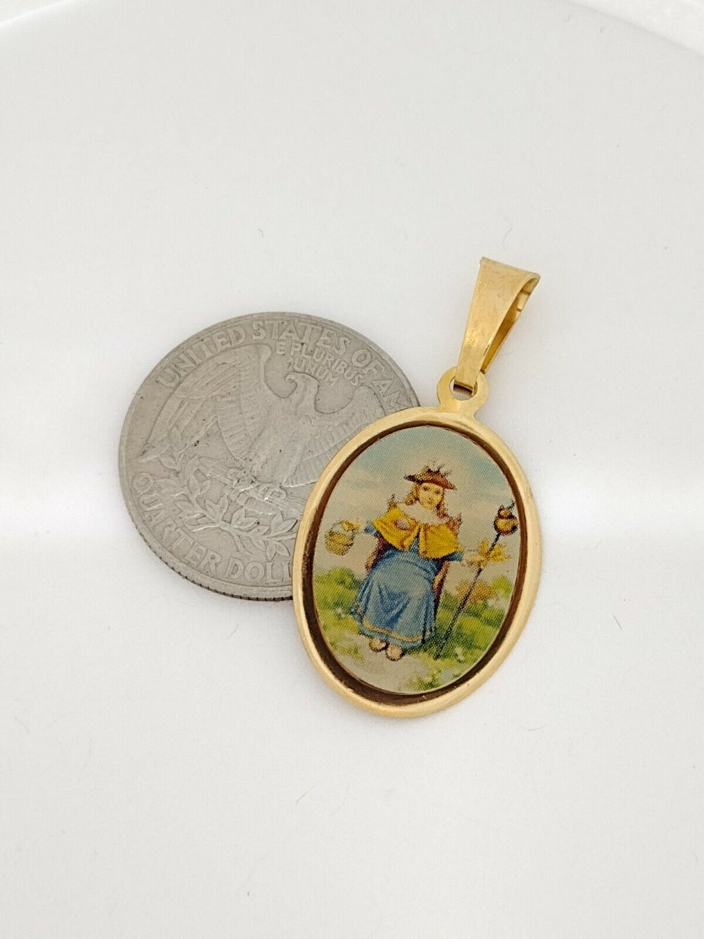 Santo Niño de Atocha Pendant 18k Gold Plated with 20 inch Chain Jesus child