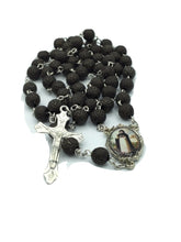  Black Rosary San Luis Beltrán Catholic Necklace Children Protection Prayer 