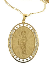 San Judas Tadeo - Saint Jude Thaddeus Medal 18K Gold Plated Medalla with 20 inch