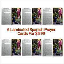 6 San Raphael Arcángel Estampa  Laminada St.Rafael Prayer Holy card Spanish 3.5