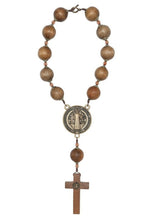 Large Beads Rosary Wood Home Decoration Saint Benedict Medal San Bento Door Cruz