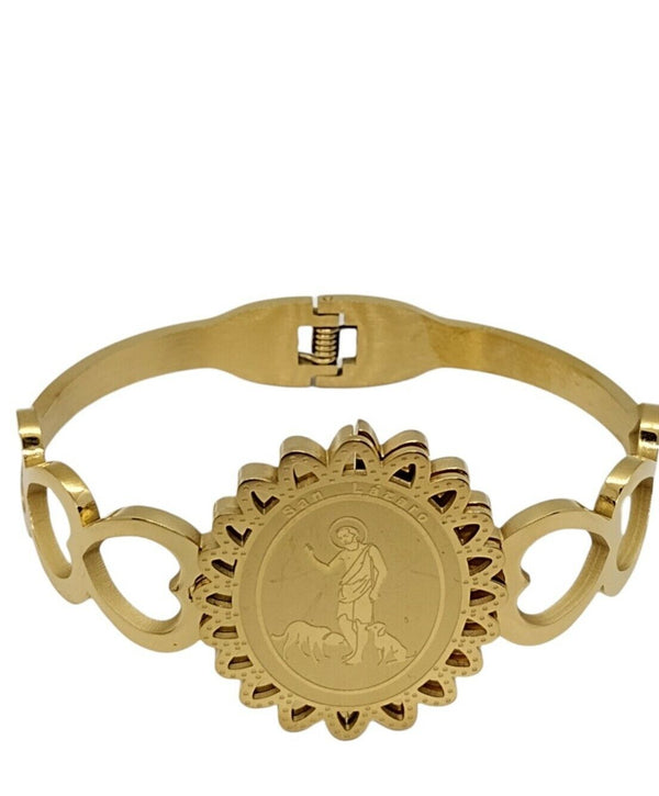 Saint Lazarus bracelet pulsera San Lazarus Babalú-Ayé stainless steel acero cuba