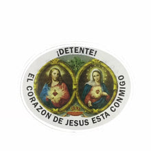 2XSACRED HEART OF JESUS , Mary DETENTE corazón de Jesús María laminated  Healing