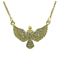 Holy Spirit Pendant Necklace 18 Inches Length 18K Gold Plated Chain Gift