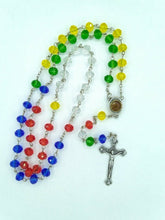 Missionary Rosary Cross Catholic multi-color Jerusalem soil Tierra Santa Cruz 