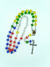 Missionary Rosary Cross Catholic multi-color Jerusalem soil Tierra Santa Cruz 