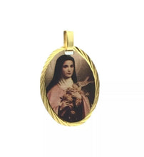 Santa Teresa Jesus Medalla Saint Therese Lisixieux Medal 18k Gold Plated Medal