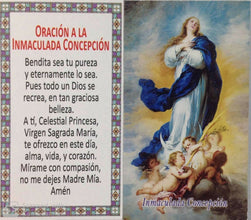 6 Immaculate conception Prayer Holy card Inmaculada concepcion estampa Laminada 