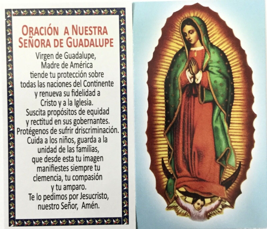 Virgen De La Guadalupe Medalla Rosary Medal 10 mm Beads Stimulated Pearl Mexico