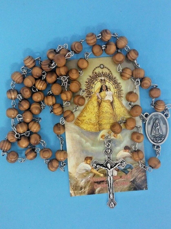 Caridad del Cobre Rosario madera de Jerusalen olive wood rosary JERUSALEM CUBA