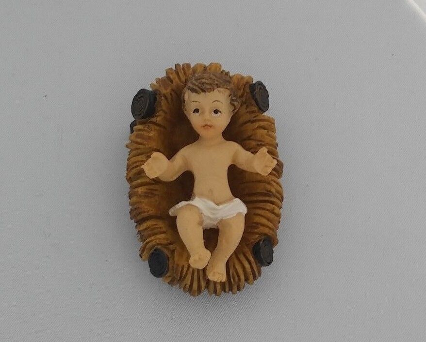 Baby Jesus Crib 2" Figurine Christmas Holiday Gift Jesus nativity set Bethlehem.