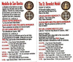 OLIVE WOOD St.Saint Benedict medal Cross Jerusalem Rosary Medalla de San Benito 