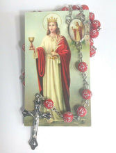 St Barbara Rosary Red Catholic Necklace Santa Barbara Rosario Saint chungo