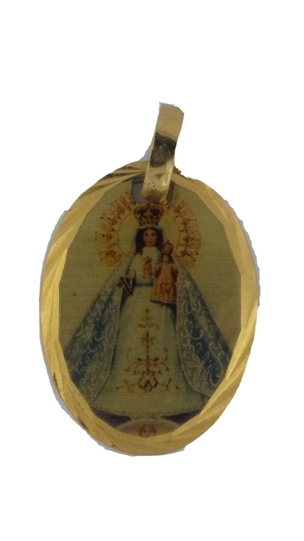Virgen Caridad Del Cobre Pendant 14k Gold Plated Medal 20 inch Chain CUBA
