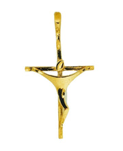 18K Yellow Gold Plated Modern  Cross Crucifix Religious JESUS  Pendant Charm 