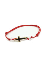 Adjustable Sliding Knot Bracelet Red cord Metal Jesus Cross Cord Pulsera Roja 