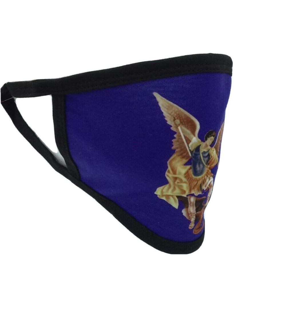 Saint Michael the Archangel Angel Catholic Face Mask Cover San Miguel Arcángel