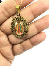 Our Lady of Guadalupe Devotion Medal Pendant Necklace Stainless steel Mexico