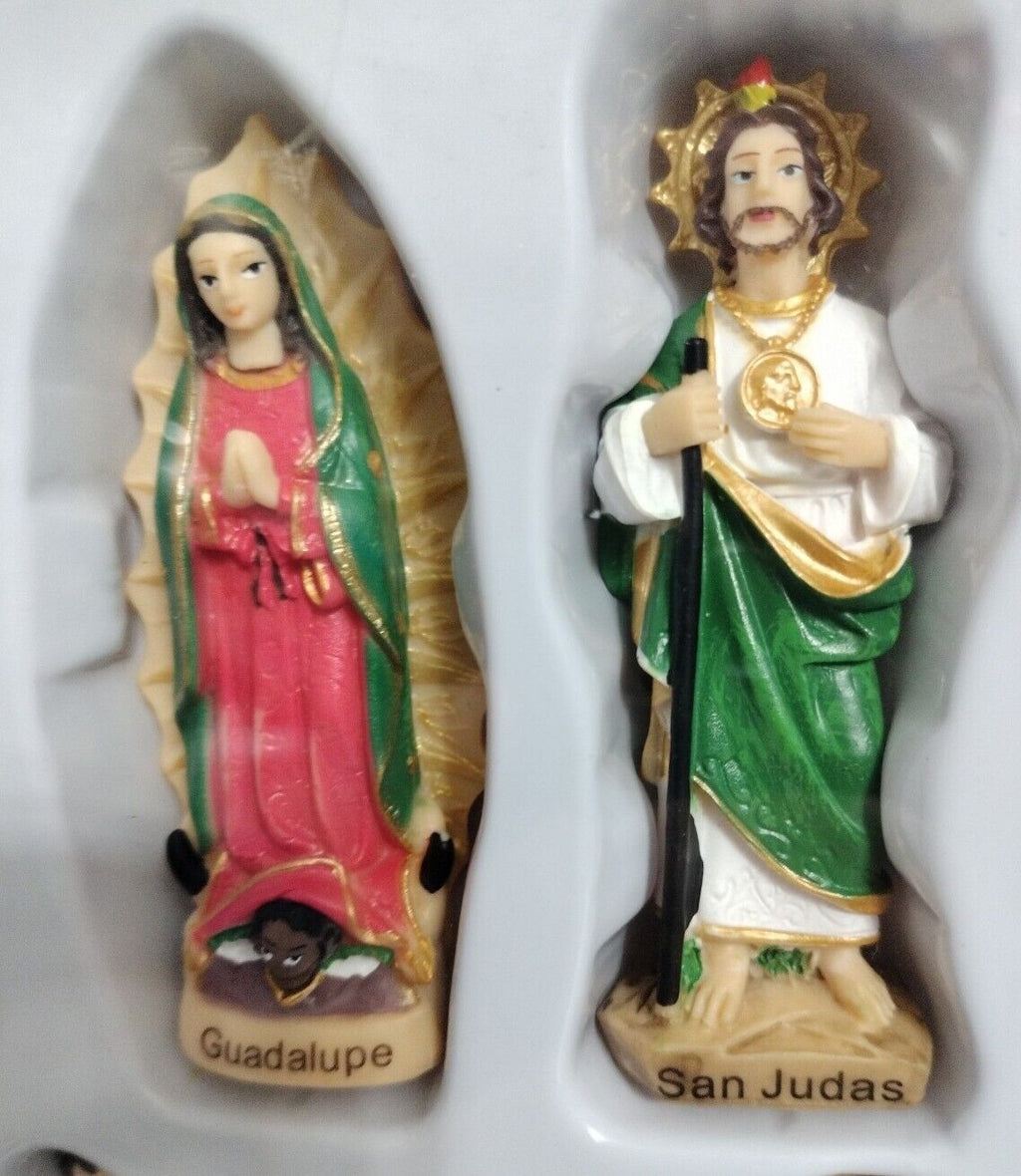  3" Assorted Saints Virgins Figurines Statues Imagenes Santos Virgenes 10 Pieces