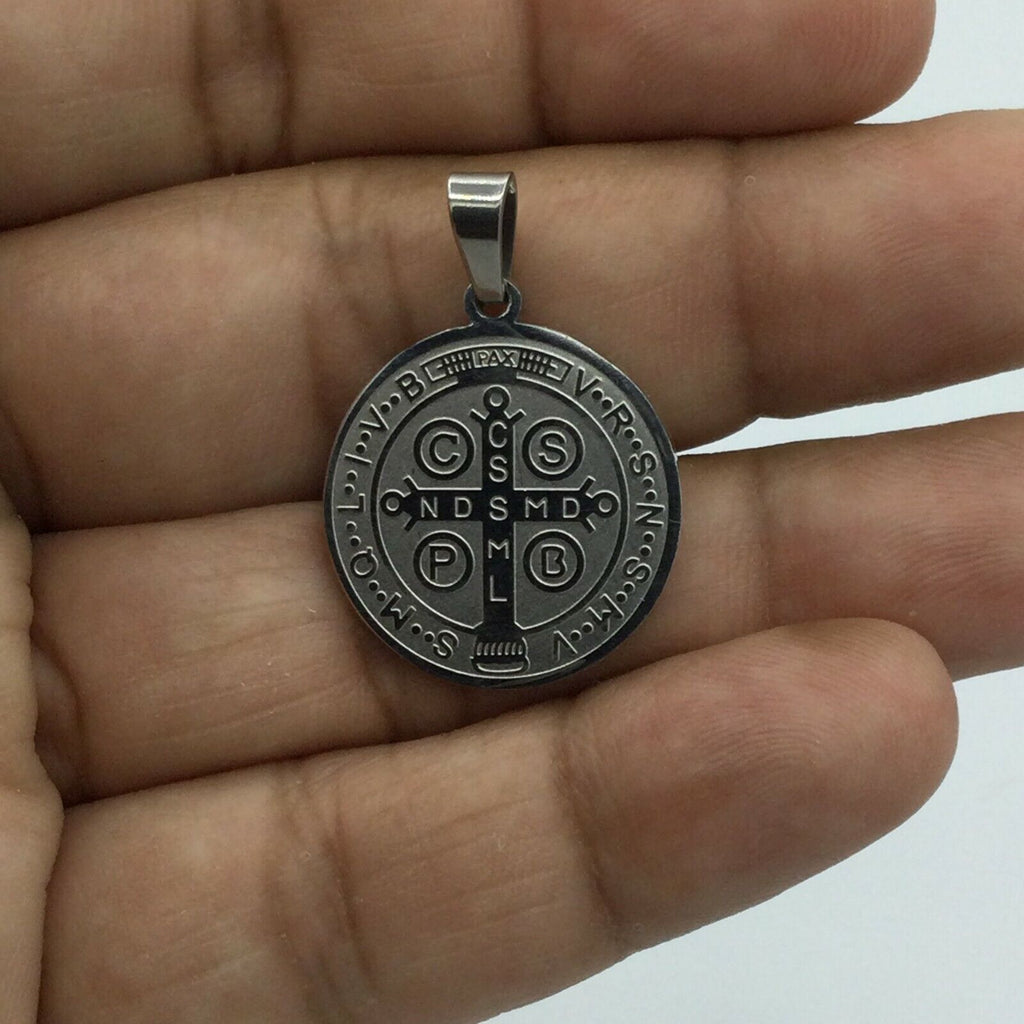 Medalla de San Benito Saint St. Benedict Medallion Medal Pendant chain Necklace